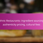 Ethnic Restaurants: ingredient sourcing, authenticity pricing, cultural fees