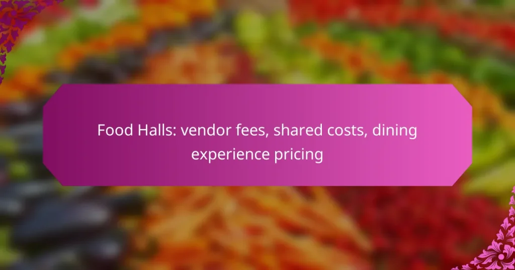 Food Halls: vendor fees, shared costs, dining experience pricing