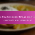 Food Trucks: unique offerings, street food experience, local engagement